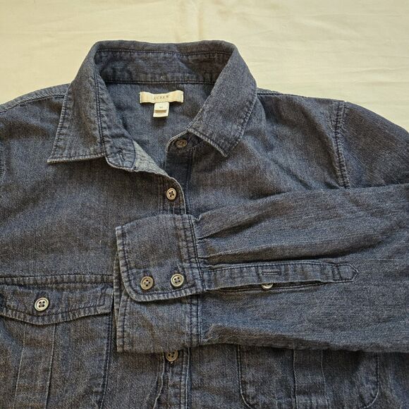 J. Crew Indigo Button-Up Blouse - Picture 6 of 11